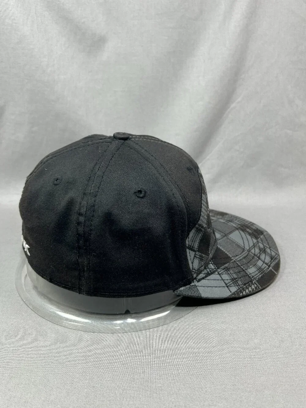 Tony Hawk Signature A-Flex S/M Hat Black Plaid Checkered Skateboarding Y2K Cap